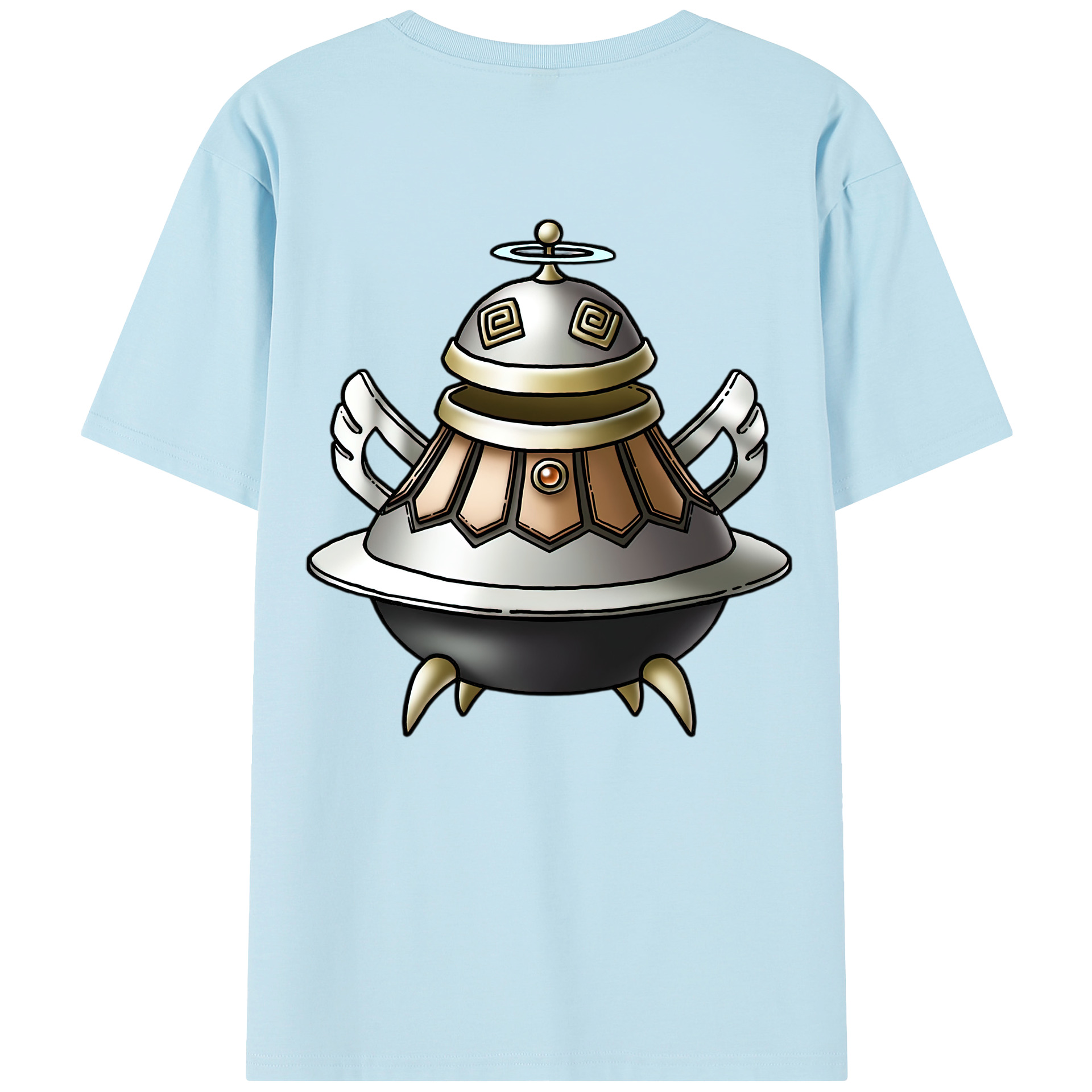 （画像用） ドラゴンクエスト Doragon Kuesuto Dragon Quest 綿100％半袖Tシャツ（背面プリント）